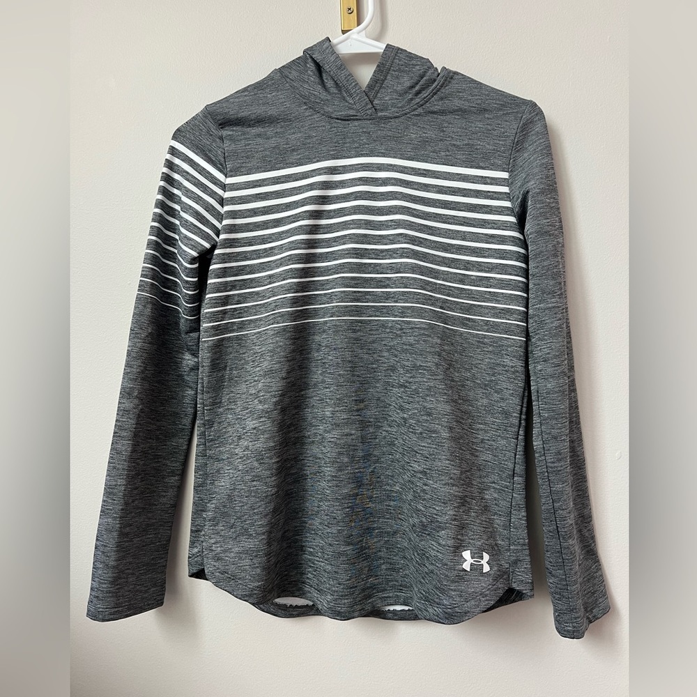 Gray and white striped Under Armour